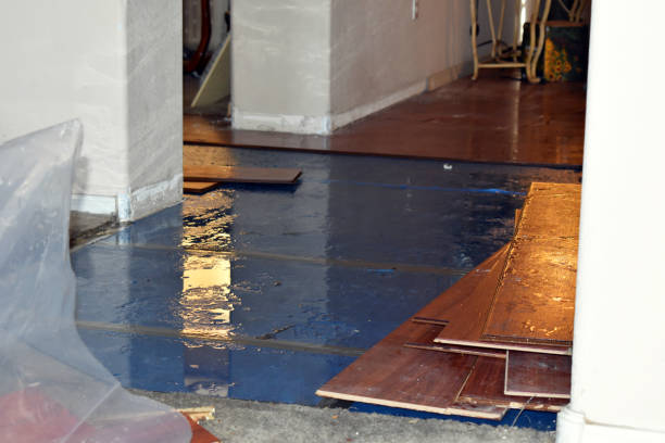Professional Water Damage Restoration technician working in Croydon, UT